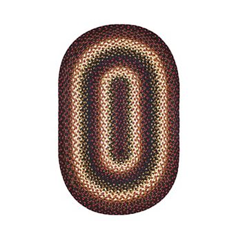 Homespice Prescott Jute Braided Rug Non-Shedding Red, Beige, Gold, White & Ivory Rug