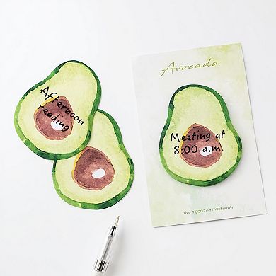 3-Piece Fruit Shaped Sticky Note Pad Set for Fun Desk and Office Use