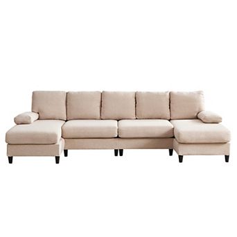 114" U-Shaped Living Room Sofa