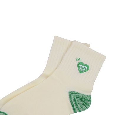 2-Pair Cotton Heart-Embroidered Socks Casual Multicolor Socks