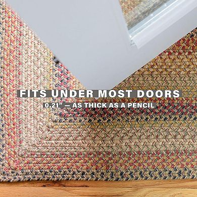 HomeSpice Kingston Jute Braided Rug Non-Shedding Brown/Red/Black/Beige Rug