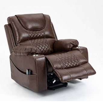 Oversized Lift Recliner with Massage, Heating, OKIN Motor & 400 lb Capacity