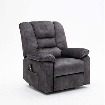 Power Lift Recliner with Massage, Lumbar Heating, USB Port & Easy Single-Motor Control