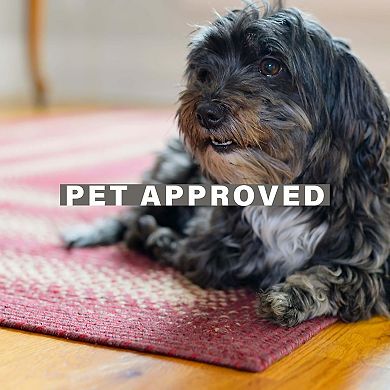 Homespice Autum Maple Jute Braided Rug Reversible Red & White Rug