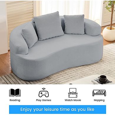 67" Couches Boneless Comfy Modern Sofa