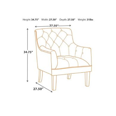 Faux Leather Distressed Tufted Accent Chair