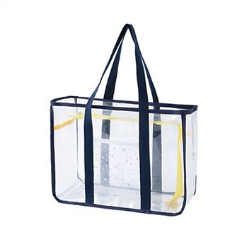 Women's Transparent Mesh Beach Tote Bag - Waterproof Travel Shoulder Bag
