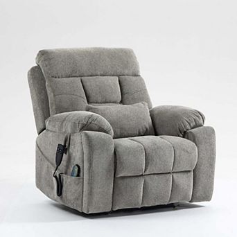 Oversized Power Lift Recliner with Massage, Heating, OKIN Motors & 26-Inch Wide Seat