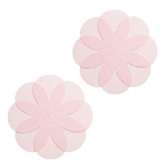 2 pc Flower Shaped Placemat with Petal Design Cutout