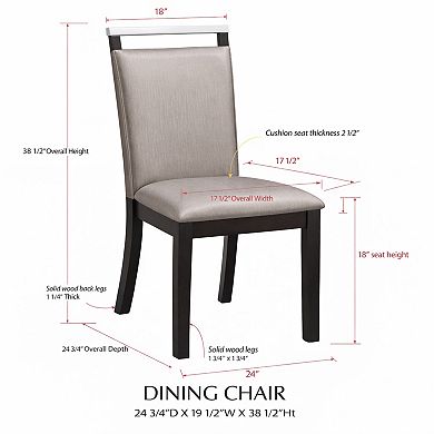 Kings Brand Furniture Modern design Set of 2 Dining Chairs
