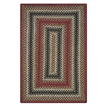 Homespice Chester Jute Braided Rug Non-Shedding Premium Red/Gold/Cream Rug