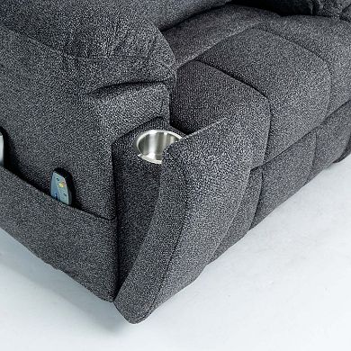 Oversized Lift Recliner with Massage, Heating, 180° Recline & 400 lb Capacity