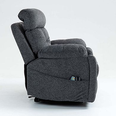 Oversized Lift Recliner with Massage, Heating, 180° Recline & 400 lb Capacity