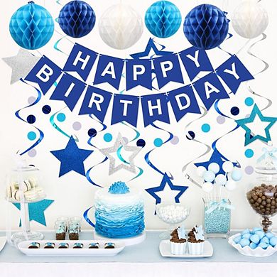 Splendid Frame Blue Party Banner