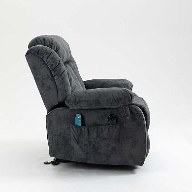 Power Lift Recliner with Massage, Heating, Overstuffed Pillow, USB Port, Easy Assembly