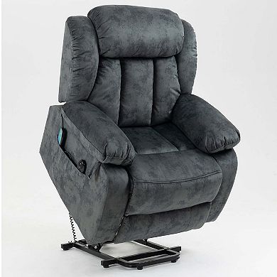 Power Lift Recliner with Massage, Heating, Overstuffed Pillow, USB Port, Easy Assembly