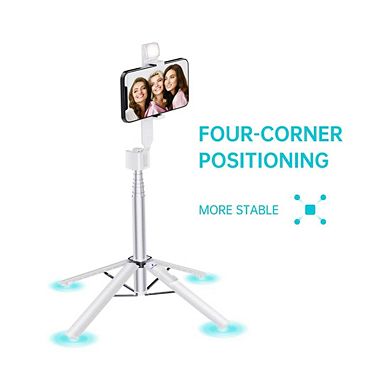 Extendable Quadrapod Stainless Steel Selfie Stick