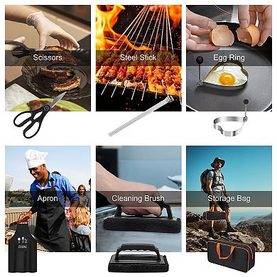 31Pcs Griddle Accessories Kit for Flat Top Grill with Spatulas & Tools