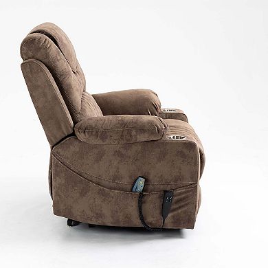 Oversized Power Lift Recliner with Massage, Heating, OKIN Motors & Cup Holders