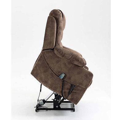 Oversized Power Lift Recliner with Massage, Heating, OKIN Motors & Cup Holders