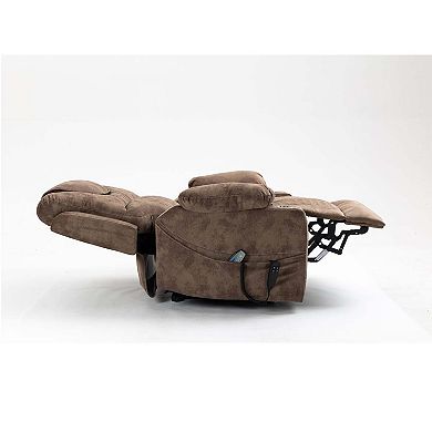 Oversized Power Lift Recliner with Massage, Heating, OKIN Motors & Cup Holders