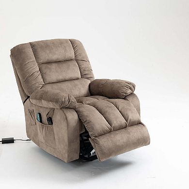 8-Point Massage Power Lift Recliner with Lumbar Heating & High-Density Comfort