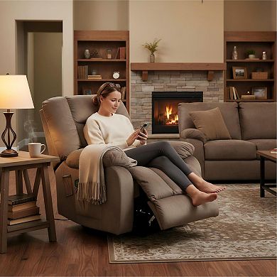 8-Point Massage Power Lift Recliner with Lumbar Heating & High-Density Comfort