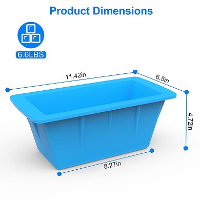 2-Pack 6.6LB Silicone Ice Block Molds for Freezer, Ice Pops, Soup & Seafood