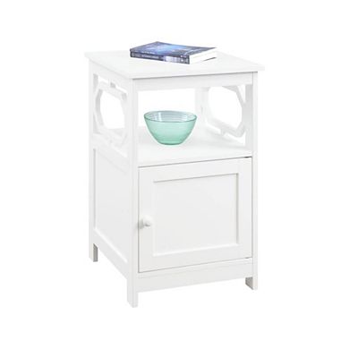 White Nightstand With Cabinet