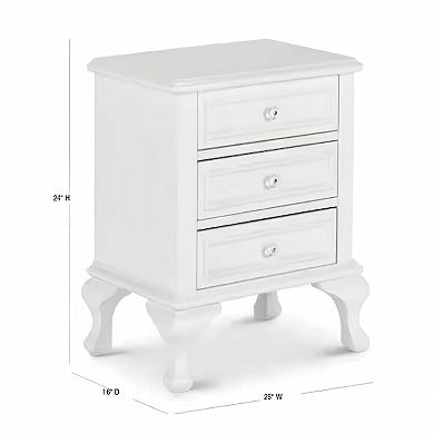 White Nightstand With Cabinet