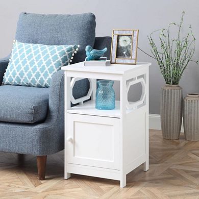 White Nightstand With Cabinet