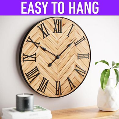 Large Farmhouse Wall-Mounted Clock