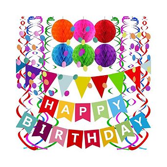 Splendid Frame Colorful Birthday Banner