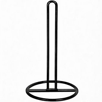 Black Steel Paper Towel Holder Countertop Modern Kitchen Organizer