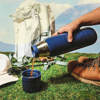 Speckle Triple Wall Vacuum Thermos 24Hr Hot 30Hr Cold Leakproof Cup 32oz