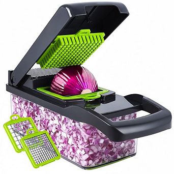 14-in-1 Vegetable Chopper with 8 Blades, Slicer Dicer and Container