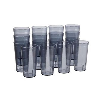 Reusable Grey Acrylic Plastic Drinking Glasses