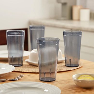 Reusable Grey Acrylic Plastic Drinking Glasses
