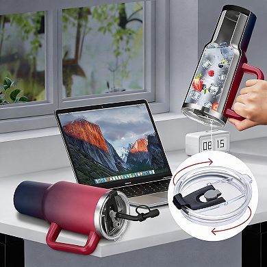 40oz Triple-Wall Leakproof Tumbler 34h Cold 10h Hot Gift