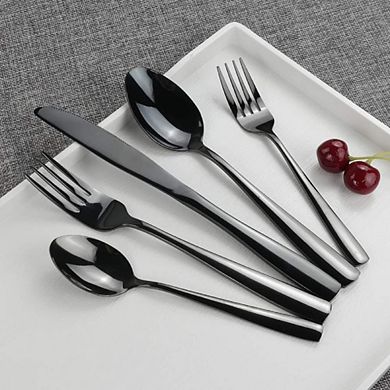 Black Stainless Steel Cutlery Set