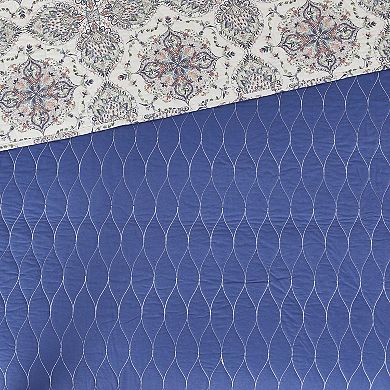 Modern Threads Reversible Cotton Floral Quilt Set