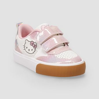 Hello Kitty Toddler Girls Slip-On Court Sneakers With Bow Accent