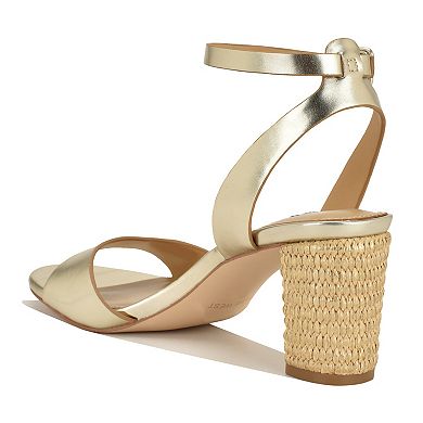 Nine West Pheba Women's Almond Toe Block Heel Dress Sandals