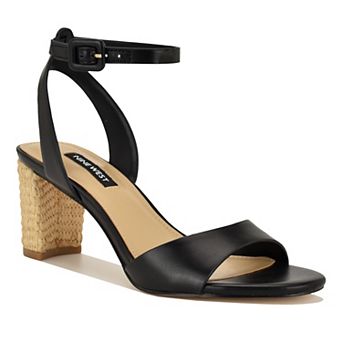 Nine West Pheba Women's Almond Toe Block Heel Dress Sandals