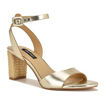 Nine West Pheba Women's Almond Toe Block Heel Dress Sandals