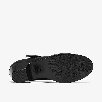 Clarks® Emily2 Jaynie Women's Leather Mary Jane Block Heels