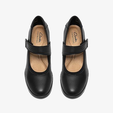 Clarks® Emily2 Jaynie Women's Leather Mary Jane Block Heels
