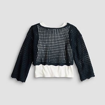 Girls 7-16 Speechless Crochet Top & Tank Top Set