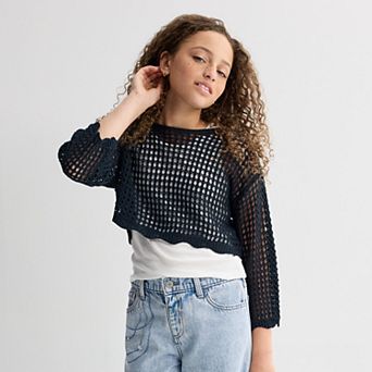 Girls 7-16 Speechless Crochet Top & Tank Top Set