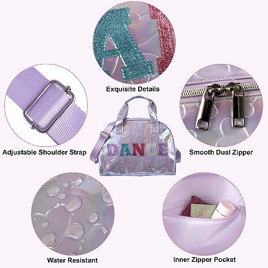 Metallic Hearts Dome Shape Duffel Bag